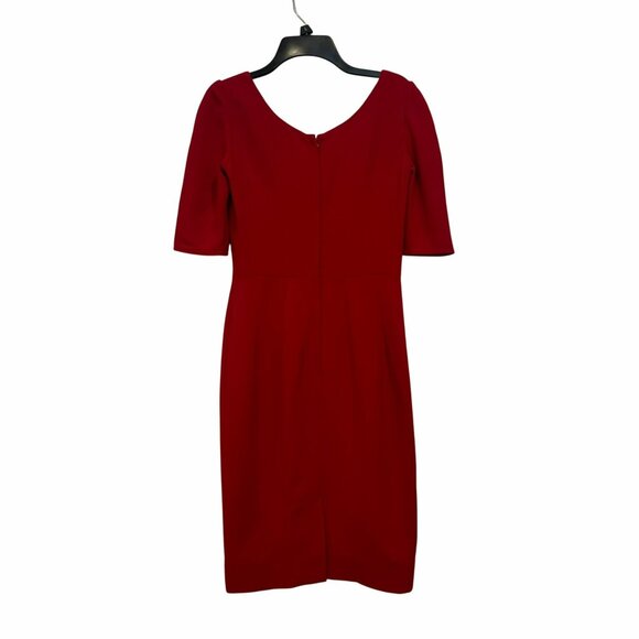 ✨Dolce & Gabbana Size US 6/ IT42 Women's Red Scoop Neck Midi Length Dress New✨ - Picture 2 of 9